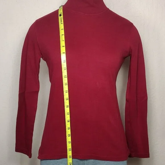 Karen Scott Womens Mock Neck Long Sleeve T-Shirt - Picture 7 of 10